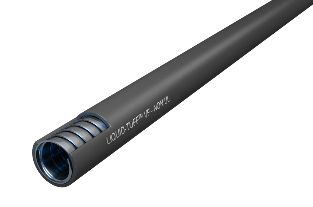 Mayer-DDS-Non-UL LIQUID-TUFF™ Liquidtight Conduit, Type VF, 6100 Series, Liquidtight Flexible Metal Conduit. Zinc Coated Galvanized Low Carbon Steel, Flame Retardant PVC Jacket. Color: Gray, 3/4 inch Diameter, 100 Foot Carton-1