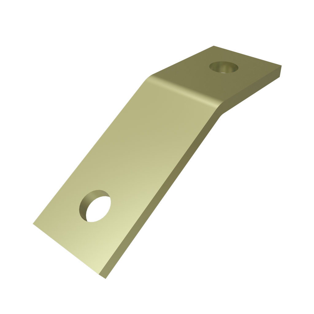 Product image for Unistrut P2101-ZD 1-5/8" x 1-1/16" x 3-1/4", 30., 2-Hole Angular Fitting, Steel, Zinc Dichromate, 1-5/8" Series