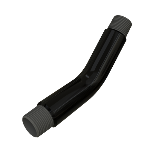 Product image for Calpipe PV4045EL00 4" x 45. PVC Coated Galvanized Rigid Special Radius Conduit Elbow