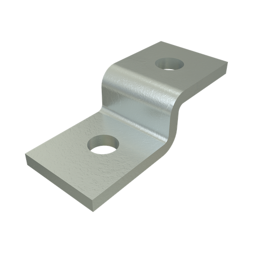 Product image for Unistrut P3345 HG 3-3/4" x 1-1/8" x 1-5/8" 2-Hole "Z" Shape Fitting, Steel, Hot-Dip Galvanized