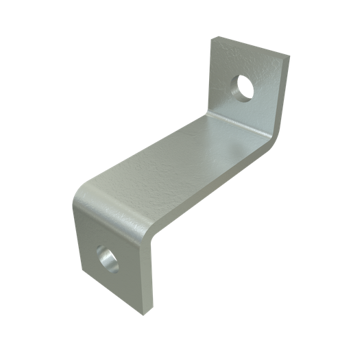 Product image for Unistrut P1479A HG 1-5/8" x 4" x 2-1/8" 2-Hole "Z" Shape Fitting, Steel, Hot-Dip Galvanized