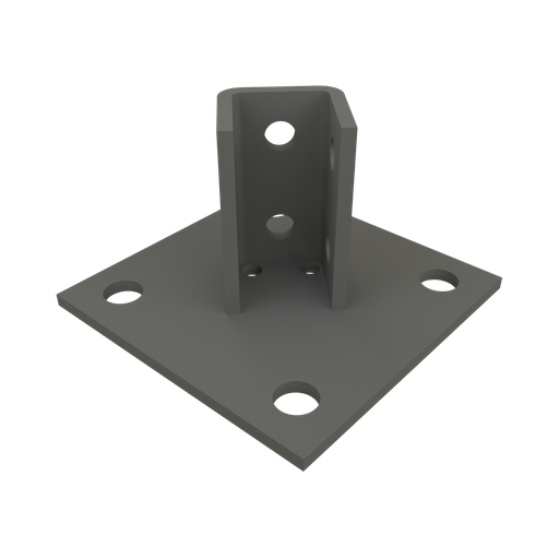 Product image for Unistrut P2072ADF 6" x 3-3/4" x 6" Post Base, Steel, Defender Finish, 1-5/8" Series