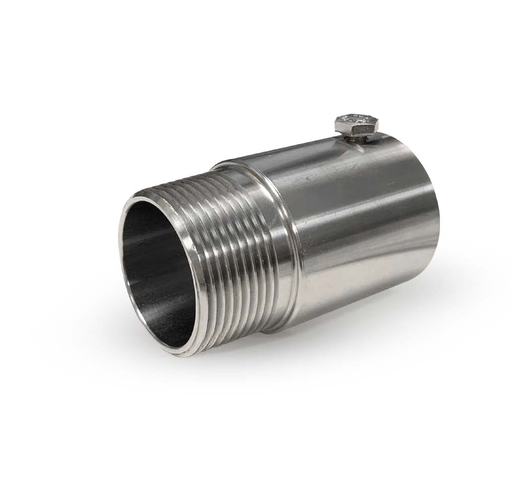 Product image for Calpipe S24000MCSS 4" Stainless Steel 316 EMT Male Set Screw Connector