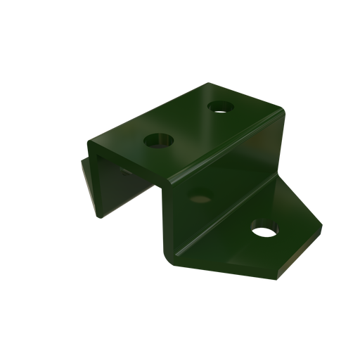 Product image for Unistrut P2326-GR 6-Hole "U" Shape Fitting, Steel, Green E-Coat Finish