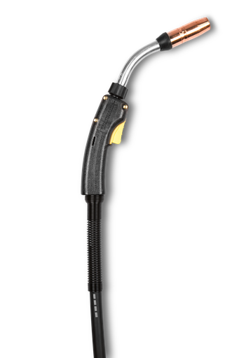 BTB SEMI-AUTOMATIC AIR-COOLED MIG GUN, 400 AMP, 20 FT, ELLIPTICAL 1500 SERIES, .045, MILLER, CONVENTIONAL LINER