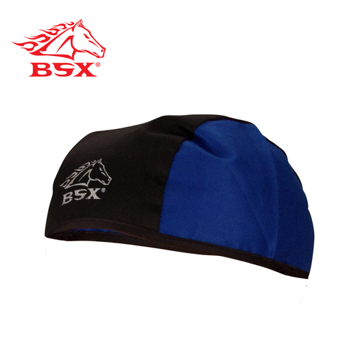 BSX BLACK/BLUE COTTON TWILL BEANIE CAP, N/A