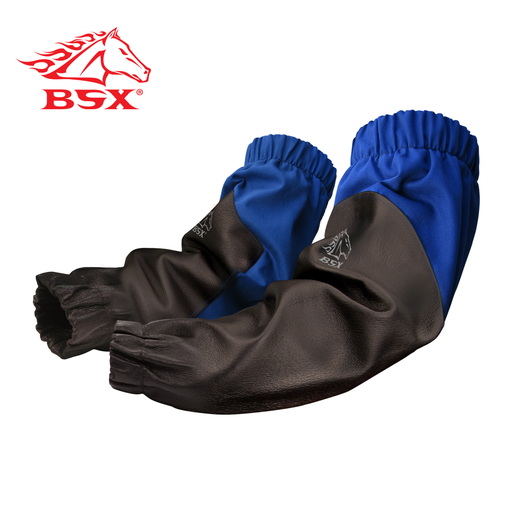 BSX® ROYAL BLUE FR/BLACK REINFORCED GRAIN PIGSKIN SLEEVES, 19"