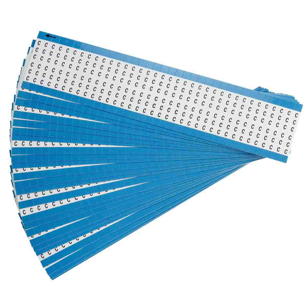 Product image for Brady WM-C-PK Pre-printed C Wire Markers, 1.5" H