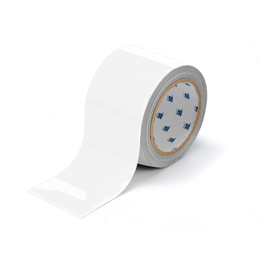 Product image for Brady 104341 ToughStripe® Floor Marking Tape Roll - Polyester, Solid Color, White, 3" x 100'