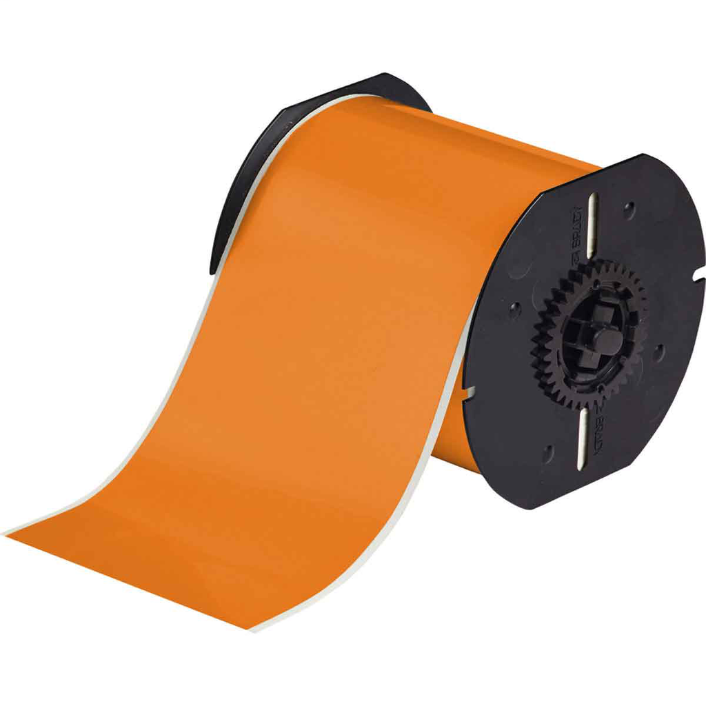 Brady B30C-4000-595-OR 4 Inch x 100 Foot Orange Label Brady B30C-4000-595-OR 4 Inch x 100 Foot Orange Label