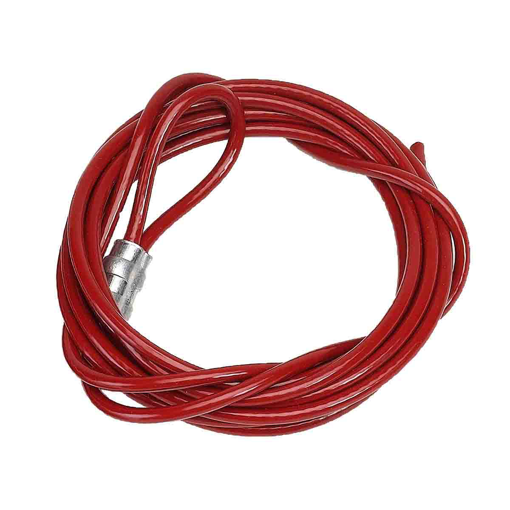 Product image for Brady CABLE-10FT Plastic-Coated Steel Cable 10', Red