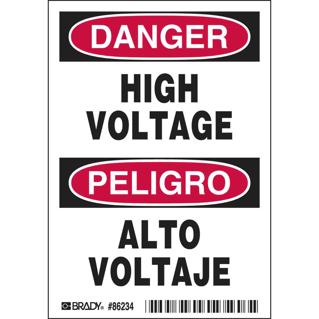 BRADY 86234 EQUIPMENT/OEM LABELS BRADY 86234 EQUIPMENT/OEM LABELS