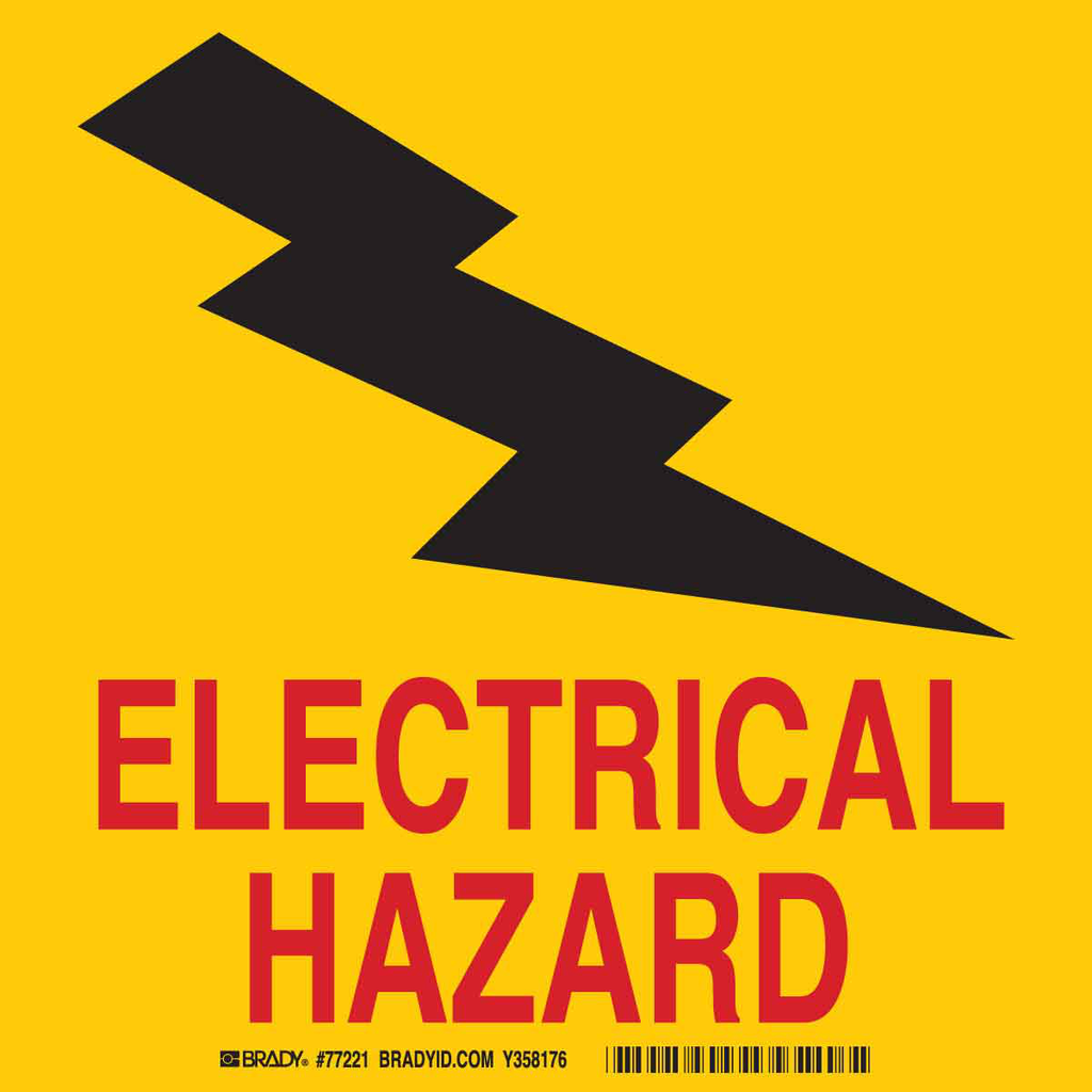 Product image for Brady 77221 BradyCone Pictogram Labels, ELECTRICAL HAZARD