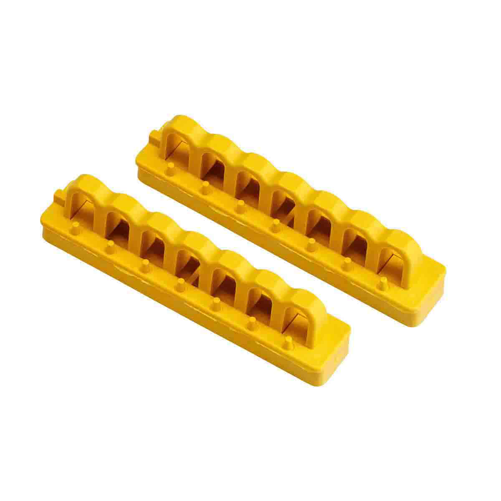 Product image for Brady 51264 Breaker Blocker 4" Yellow Mounting Rails, 2/Pack