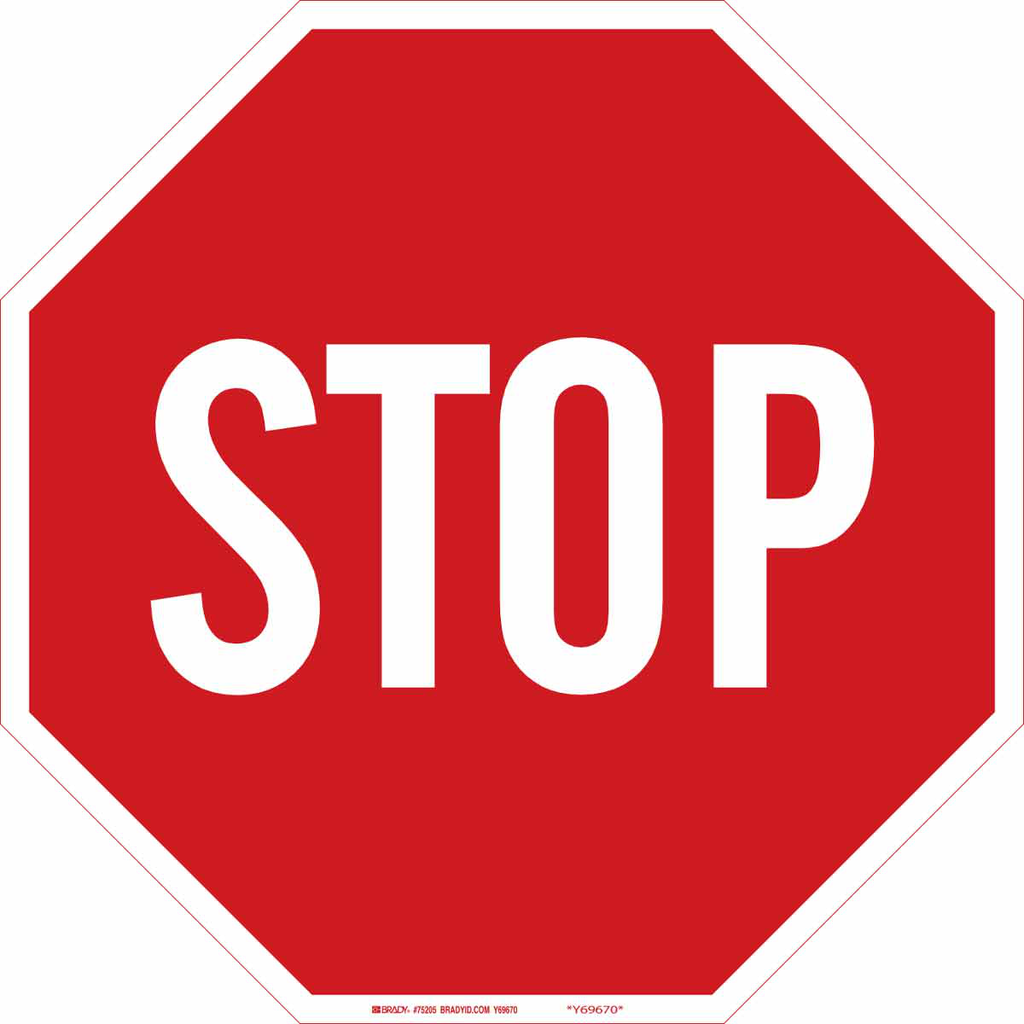 BRADY 94142 TRAFFIC SIGN: STANDARD BRADY 94142 TRAFFIC SIGN: STANDARD