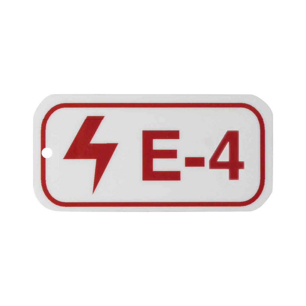 Product image for Brady 105682 Energy Source Tags for Electrical, E-4, Red on White