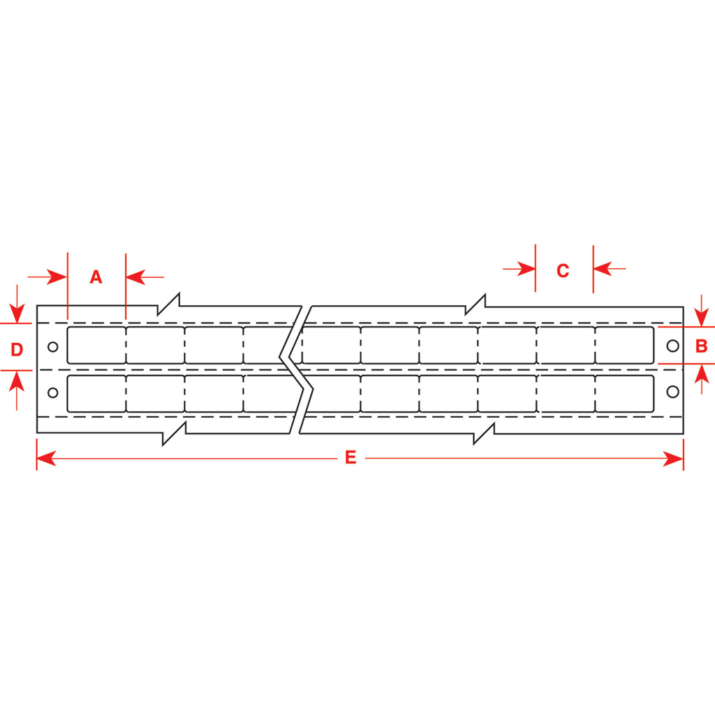 Product image for Brady DAT-103-652-10 DATAB Amber Polyimide Labels, 0.5" H x 0.8" W