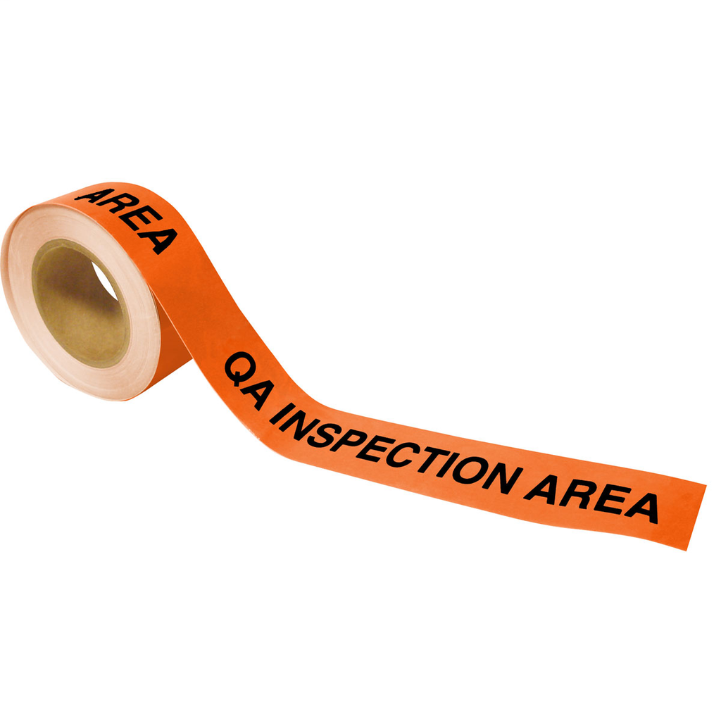 Product image for Brady 121364 ToughStripe® Floor Marking Tape Roll - Polyester, Black on Orange, 2 x 100