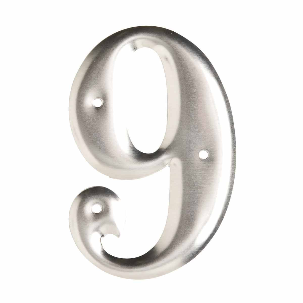 Product image for Brady 1600-9 1600 Series Permanent Aluminum Embossed Number and Letter Labels, 9