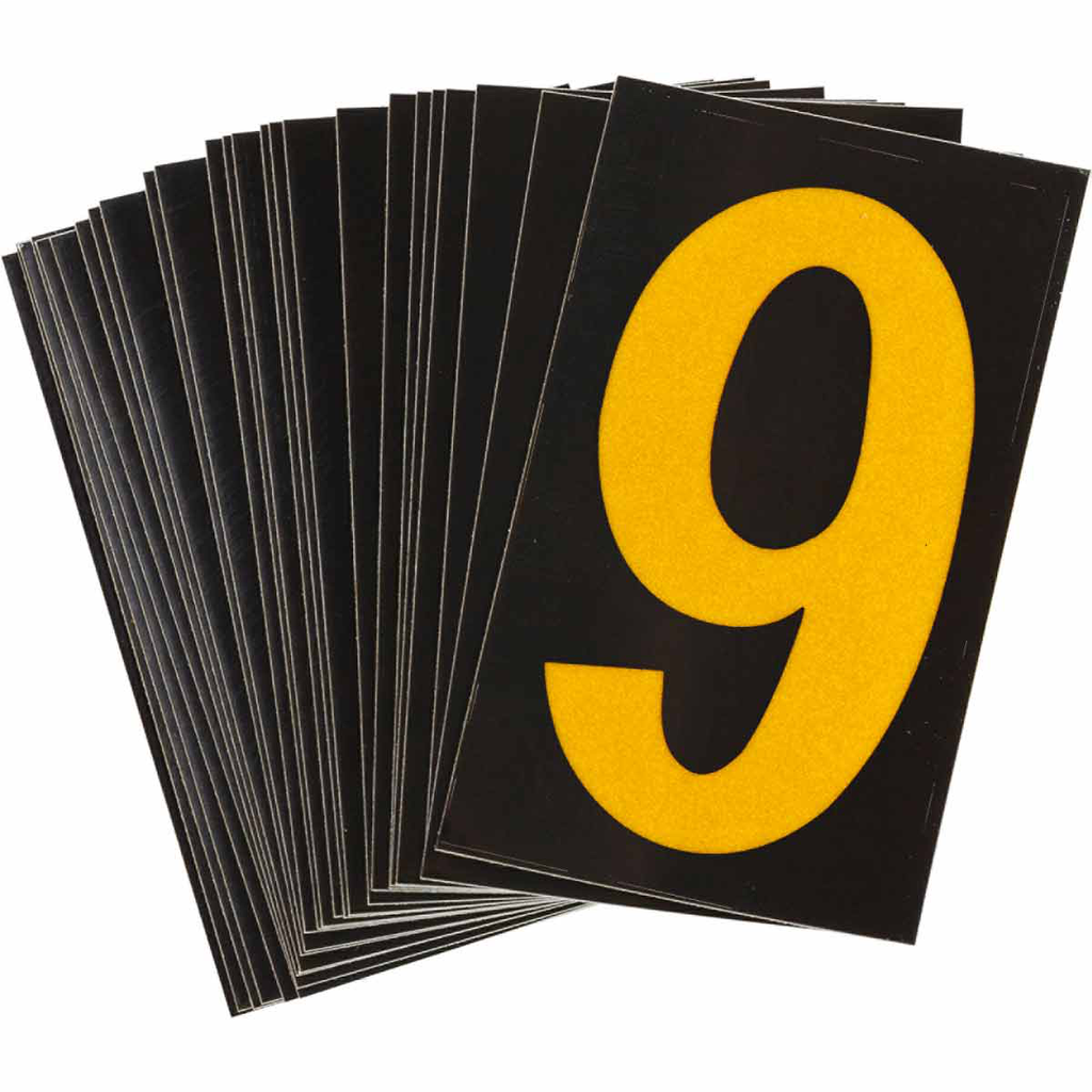 BRADY 5905-9 Label,Bradylite,1"H,Yl BRADY 5905-9 Label,Bradylite,1"H,Yl