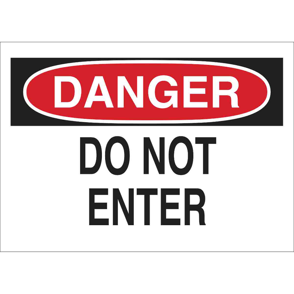 Product image for Brady 84572 DANGER Do Not Enter Sign, 10" H x 14" W x 0.006" D, Polyester