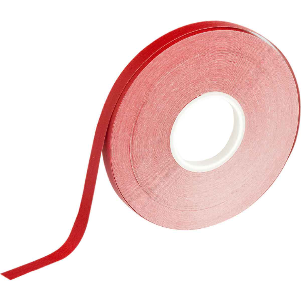 Product image for Brady 121122 Marking Tape Roll - Adhesive Vinyl, Solid Color, Red, 0.25"x 50
