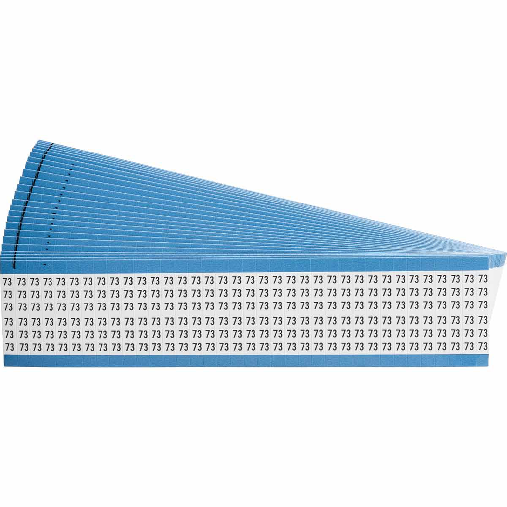 Product image for Brady WM-73-PK Wire Marker Card - Repositionable Vinyl Cloth, Legend 73