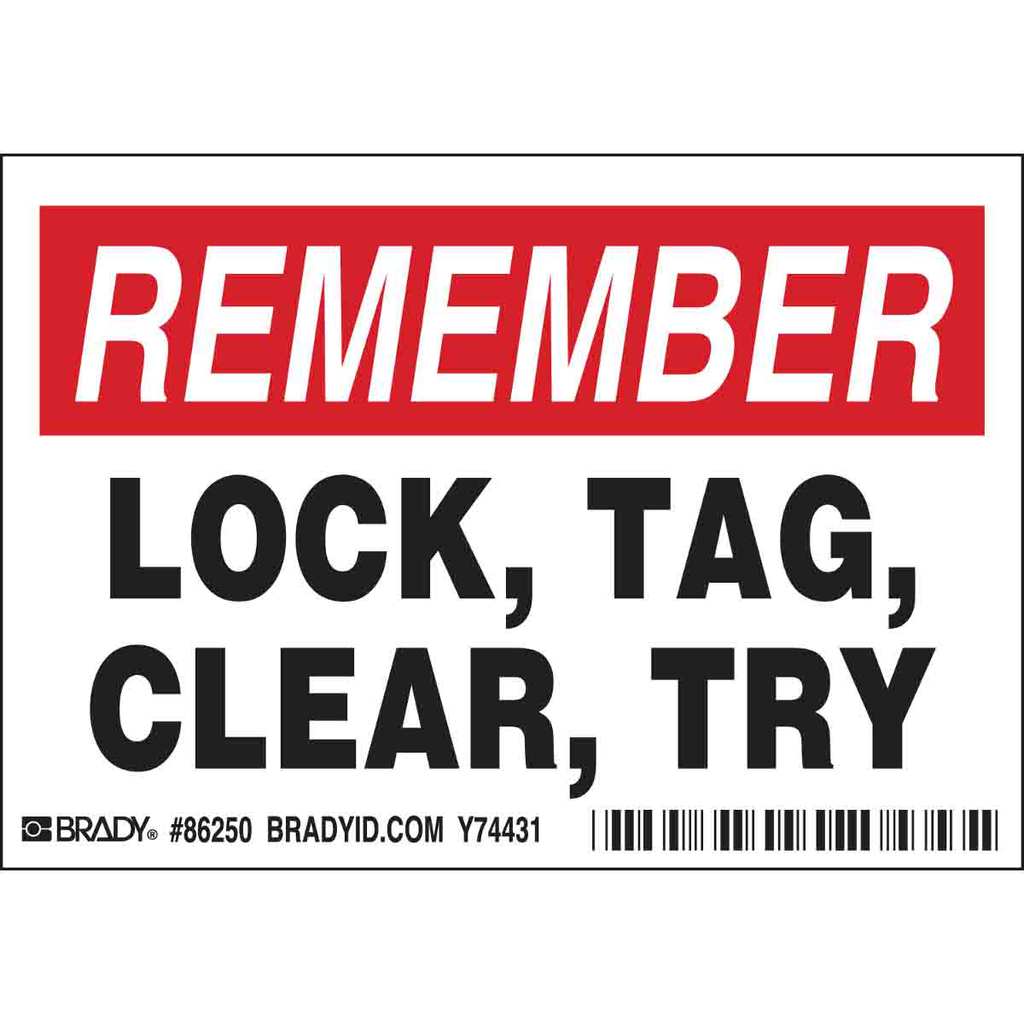 BRADY 86250 Label,B302,5x3.5,REM LO BRADY 86250 Label,B302,5x3.5,REM LO