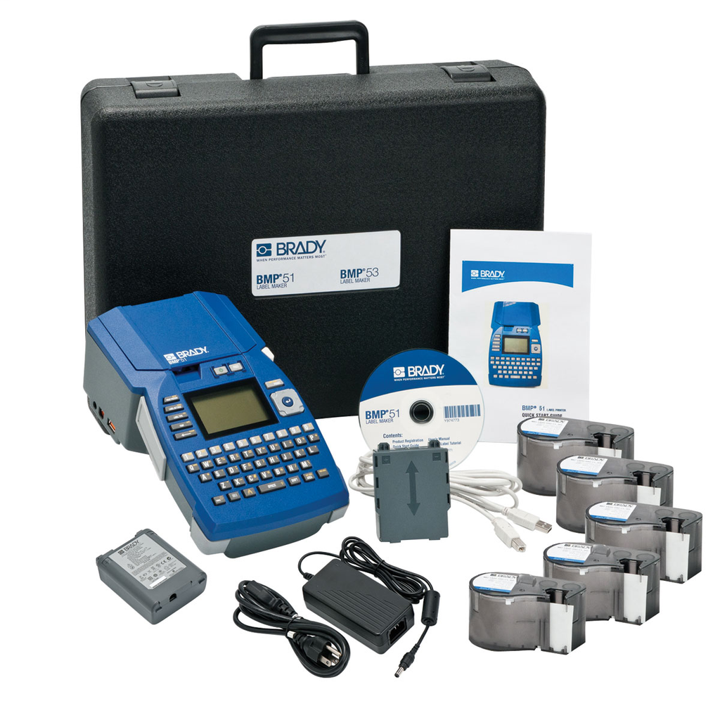 Product image for Brady BMP51-KIT-EL BMP51 Label Printer Electrical Starter Kit, 10.3" H x 6" W x 3.6" D