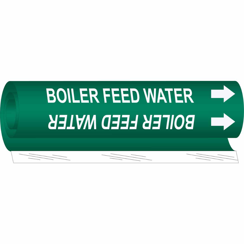 Product image for Brady 5801-II Boiler Feed Water Pipe Marker, 26" H x 12" W, Fits Pipes 2.5" Dia. Thru 7.875" Dia.