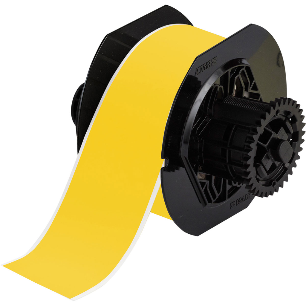 Brady B30C-2250-595-YL 2-1/4 Inch x 100 Foot Indoor/Outdoor Vinyl Yellow Label Brady B30C-2250-595-YL 2-1/4 Inch x 100 Foot Indoor/Outdoor Vinyl Yellow Label