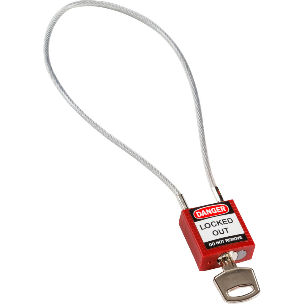 BRADY 146124 COMPACT CABLE PADLOCK BRADY 146124 COMPACT CABLE PADLOCK