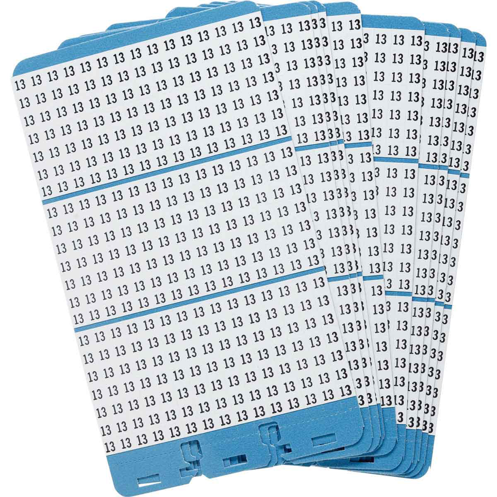 Product image for Brady PWM-13 Porta-Pack® Wire Marker Book Refill - Repositionable Vinyl Cloth, Legend 13