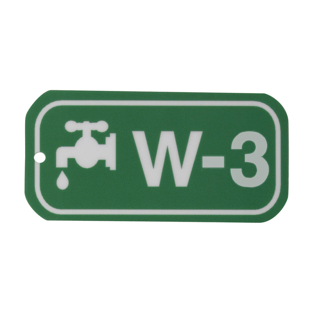 Product image for Brady 105646 Energy Source Tags for Water, W-3, White on Green