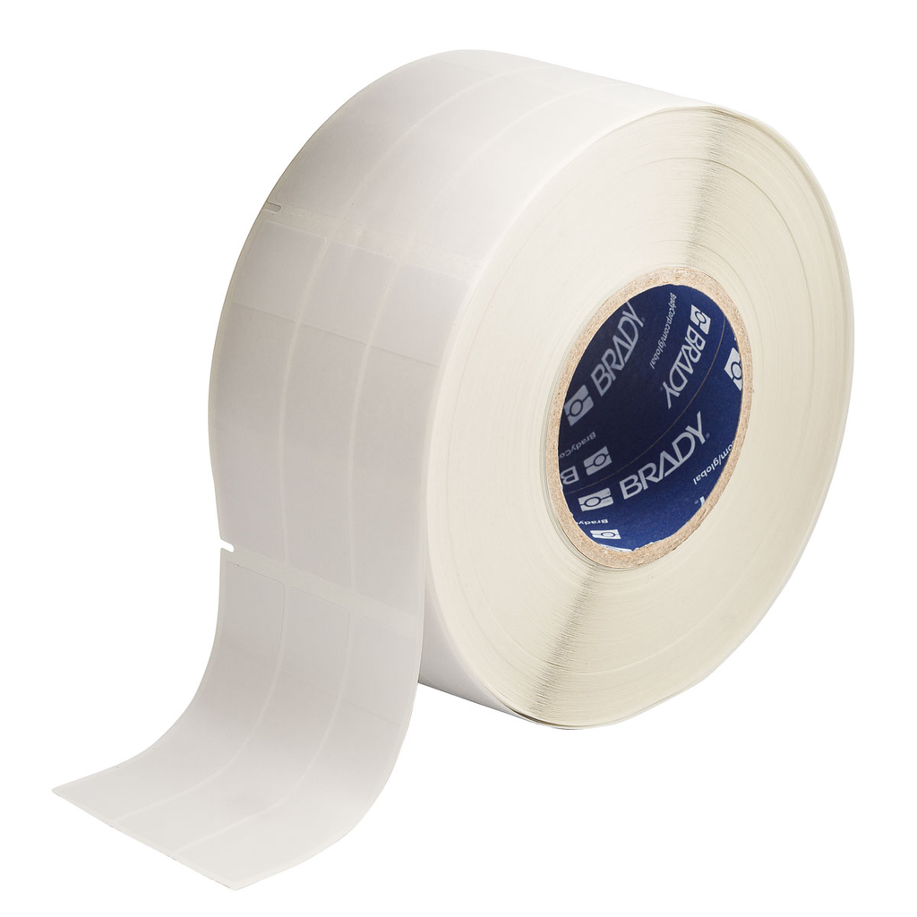 Product image for Brady THT-10-427-3 Self-Laminating Vinyl Wire and Cable Labels, 3.75" H x 1" W, Roll of 3000 Labels