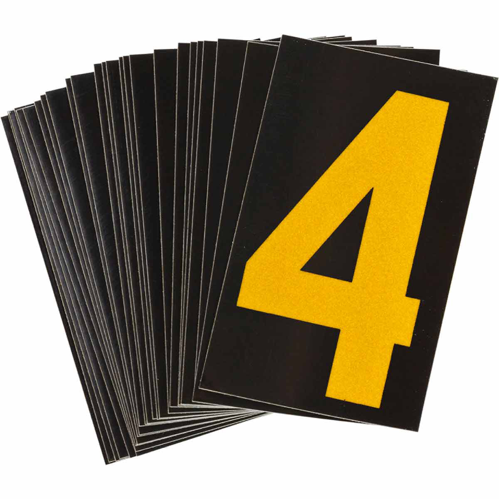 BRADY 5905-4 Label,Bradylite,1"H,Yl BRADY 5905-4 Label,Bradylite,1"H,Yl