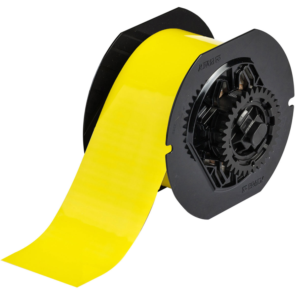 Product image for Brady B30C-2500-509-YL B30 Series Magnetic Labels, 2.5" W x 25' L, Yellow