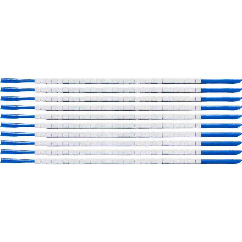 Product image for Brady SCN07-BLANK ClipSleeve O Blank Wire Markers, Pack of 10 Each, 18 AWG, Maximum Wire Dia, 0.087"