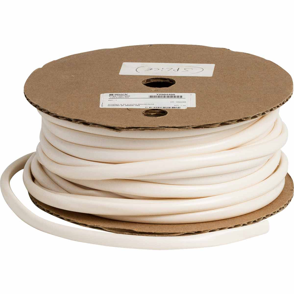 Product image for Brady PVC-437 BradyMARK Series PVC Tubing: Vinyl, White, 0.462" Dia x 100' L