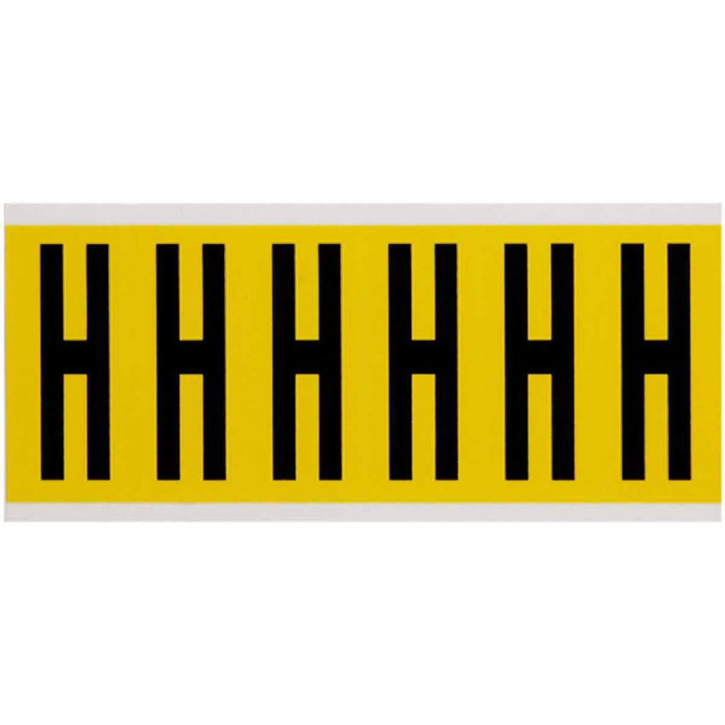 Product image for Brady 3450-H 3450 Series Repositionable Number and Letter Labels, H