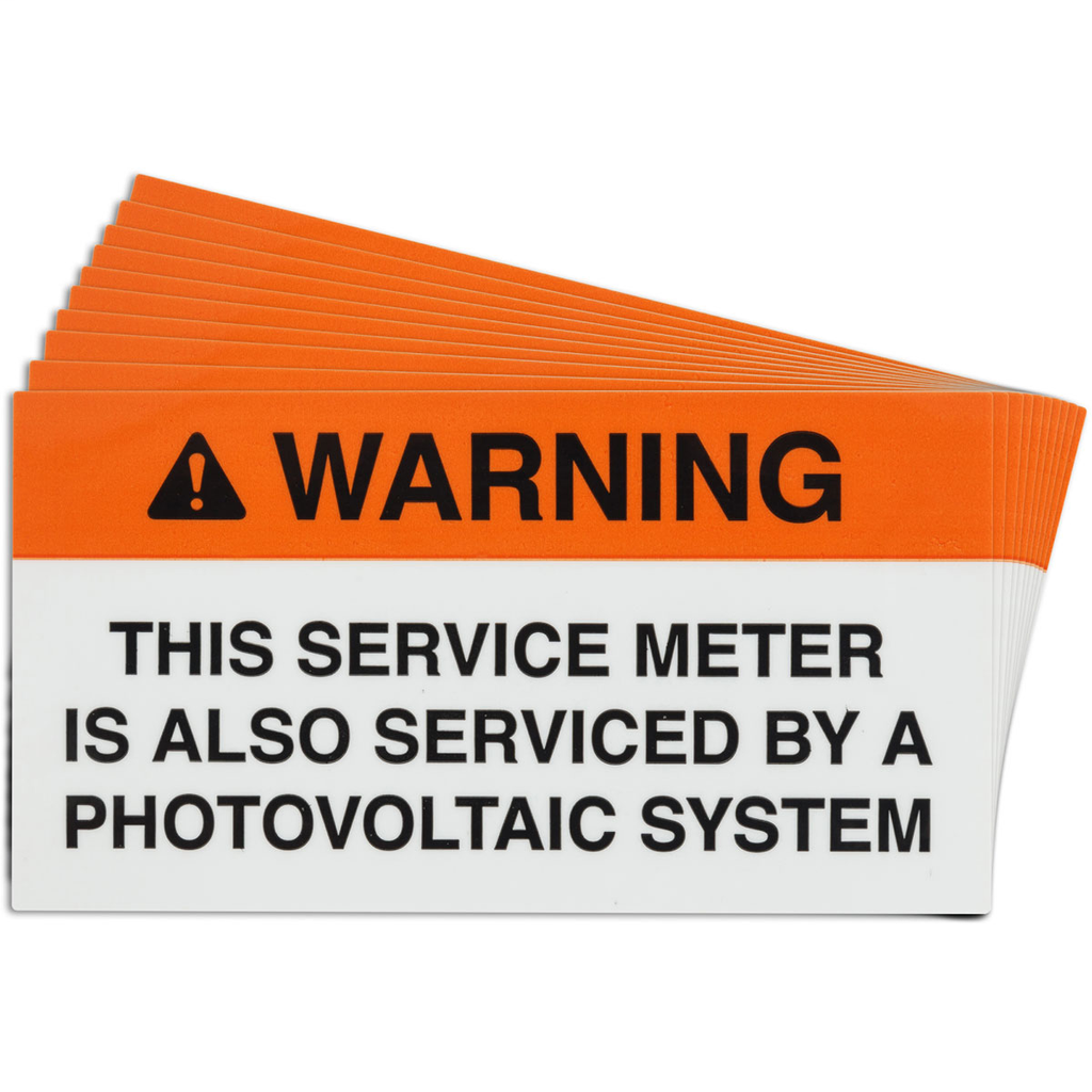 Product image for Brady 149882 Pre-Printed SERVICE METER Warning Labels, 2"x3.75" Vinyl, 25Pk