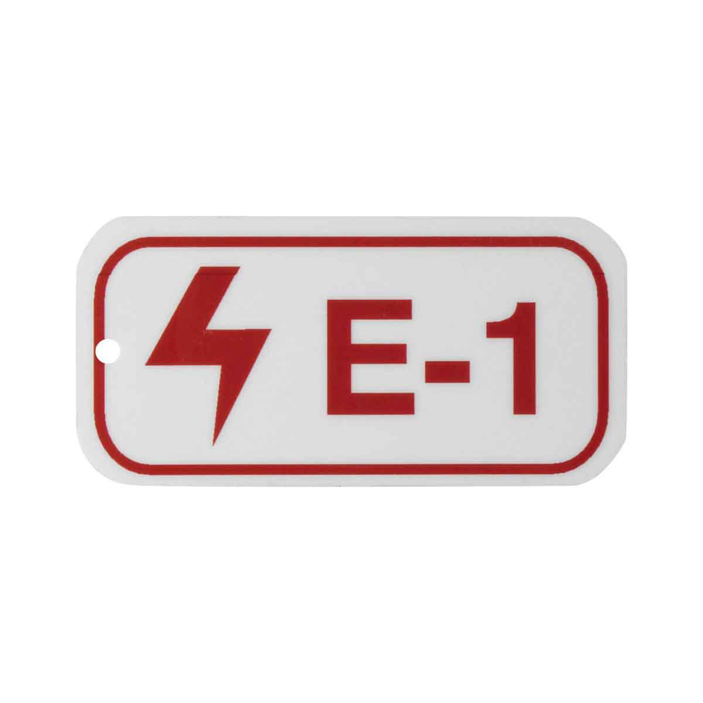BRADY 105679 B401 1.5"X3" RED/WHT E BRADY 105679 B401 1.5"X3" RED/WHT E