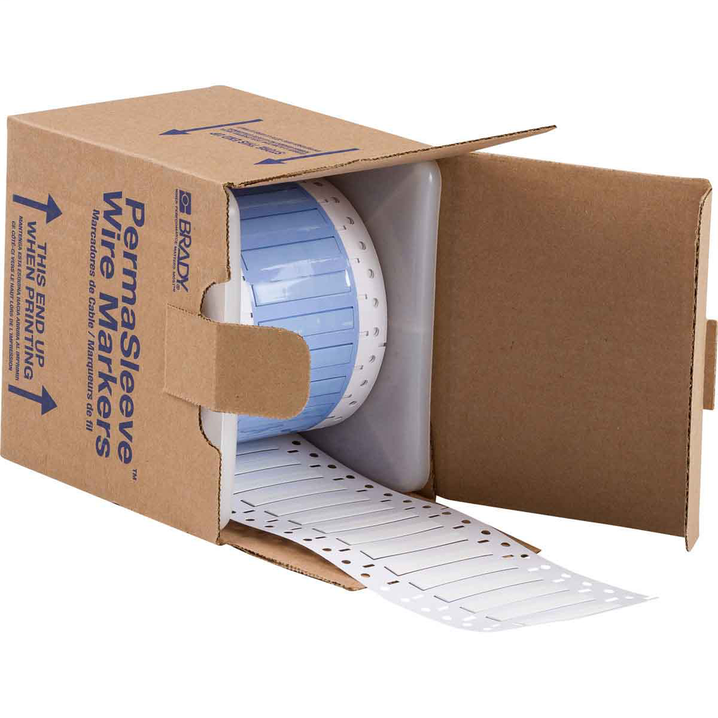 Brady PS-187-2-WT-S 0.15 x 2 x 0.335 Inch White Polyolefin Wire Marking Sleeve Brady PS-187-2-WT-S 0.15 x 2 x 0.335 Inch White Polyolefin Wire Marking Sleeve