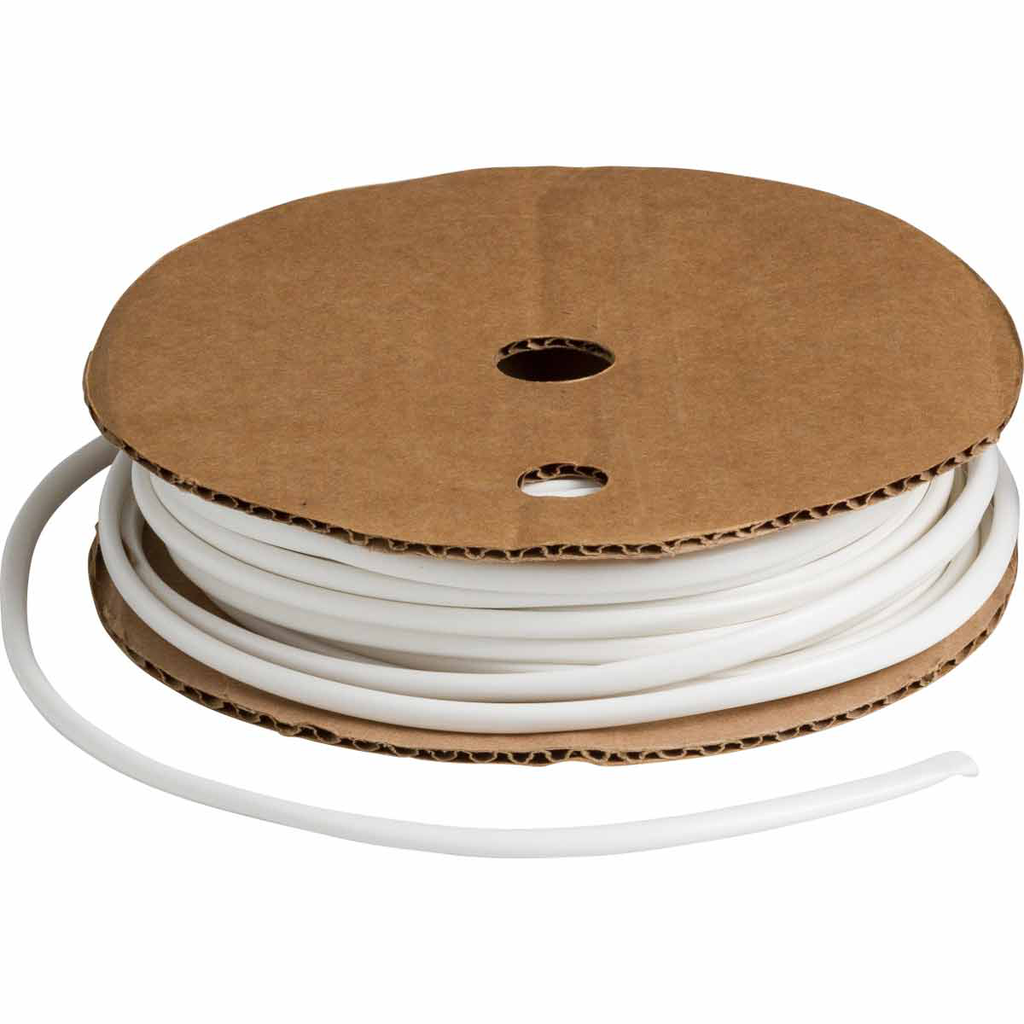 Product image for Brady PVC-5 BRADYMARK Series PVC Tubing: Vinyl, White, 0.198" Dia x 100' L