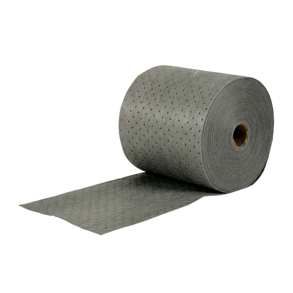 Product image for Brady MRO15-DP MRO Plus® Universal Absorbent Roll - Heavy Weight, 15" x 150', Absorbency Capacity 24 gal, Perforated Length 12"