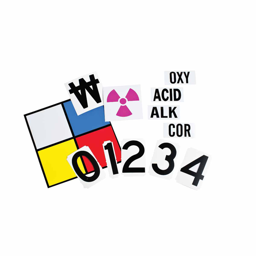 Product image for Brady 50053 NFPA Placard System Kit, 10" H x 10" W x 0.004" D