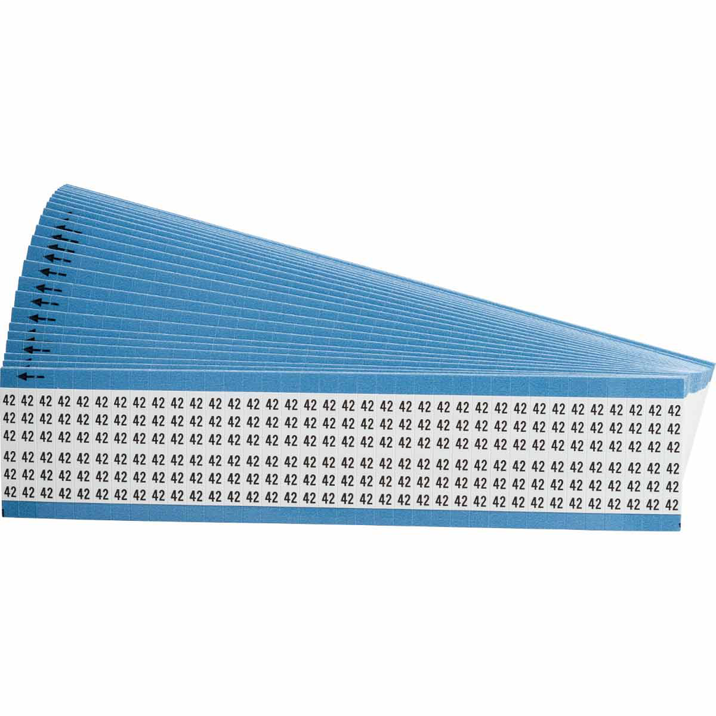 Product image for Brady WM-42-PK Wire Marker Card - Repositionable Vinyl Cloth, Legend 42