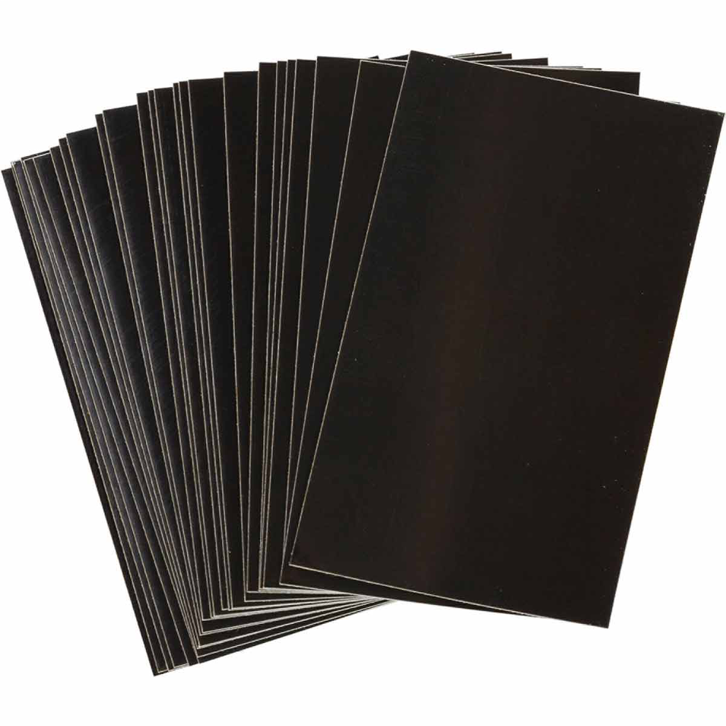 Product image for Brady 5000-BLANK Bradylite Reflective Number: Black, 2.5", Blank, 2.875" H x 1.75" W, Pack of 25 Labels, Black