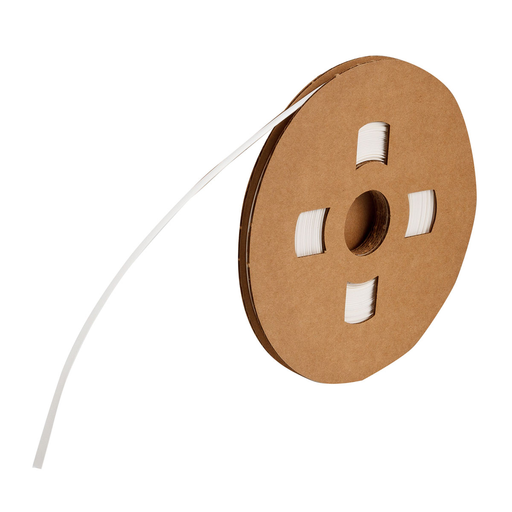 Product image for Brady PS-C-125-WT PermaSleeve Polyolefin Wire Marking Sleeves, 0.125" Dia x 100' L, White