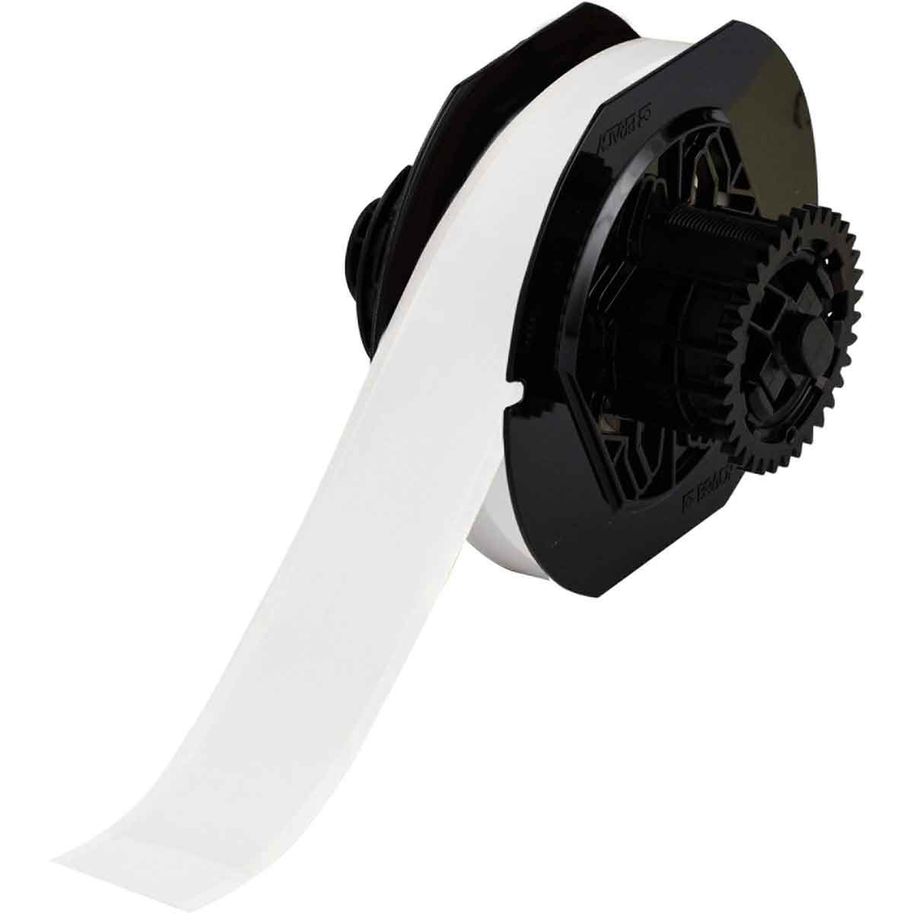 Product image for Brady B30C-1125-855-WT B30 Series ToughWash Polyester Labels, 1.125" W x 50' L, White